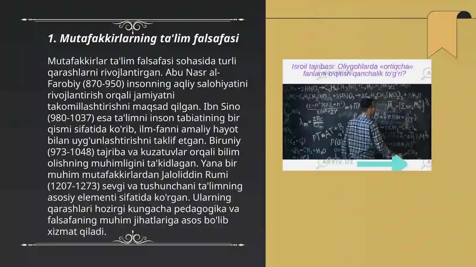 Mutafakkirlar ta'lim haqida 3