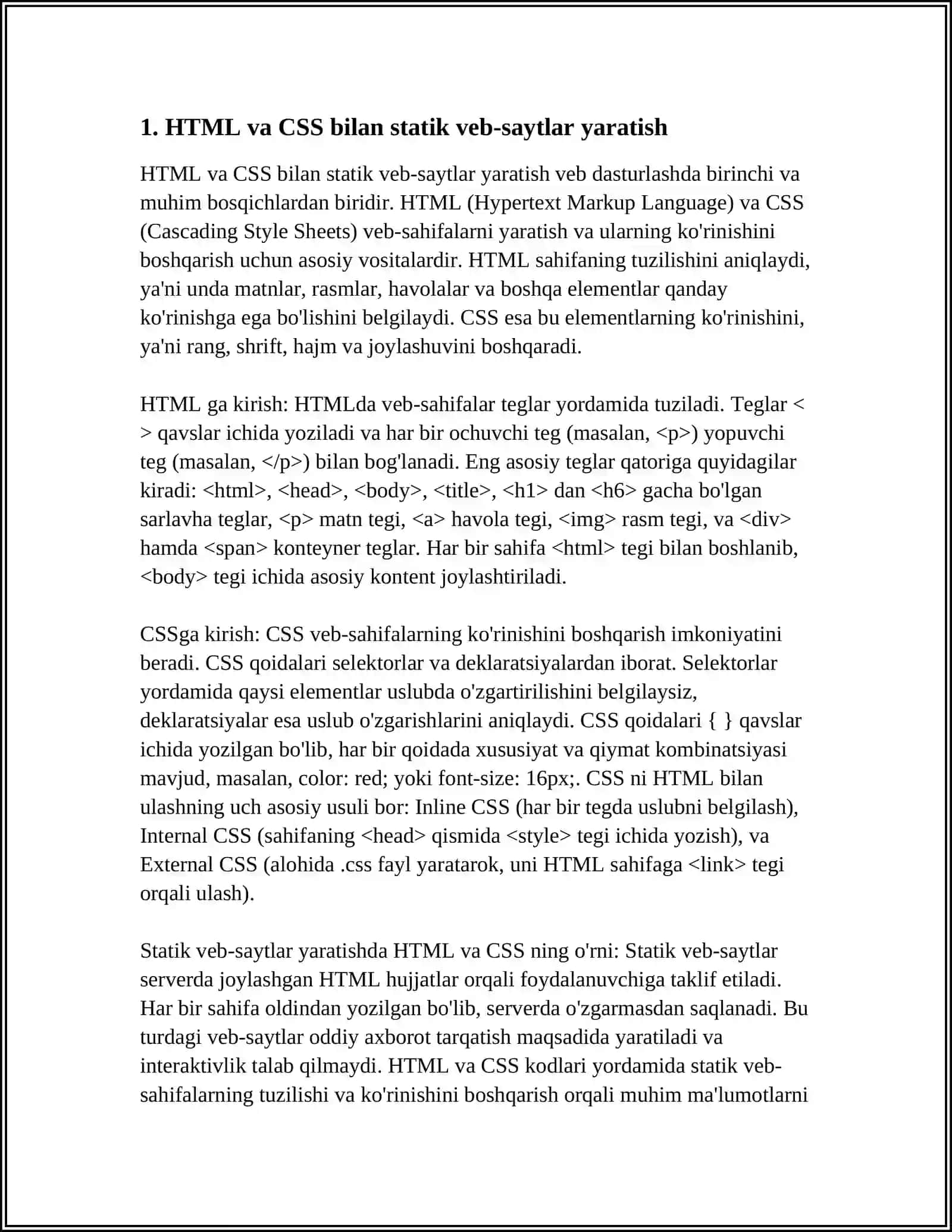 WEB DASTURLASHGA ASOSLANGAN AMALIY TIZIMLAR 3