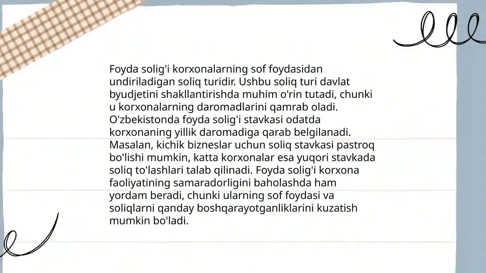 Foyda solig'ini hisoblash va byudjetga undirish 3