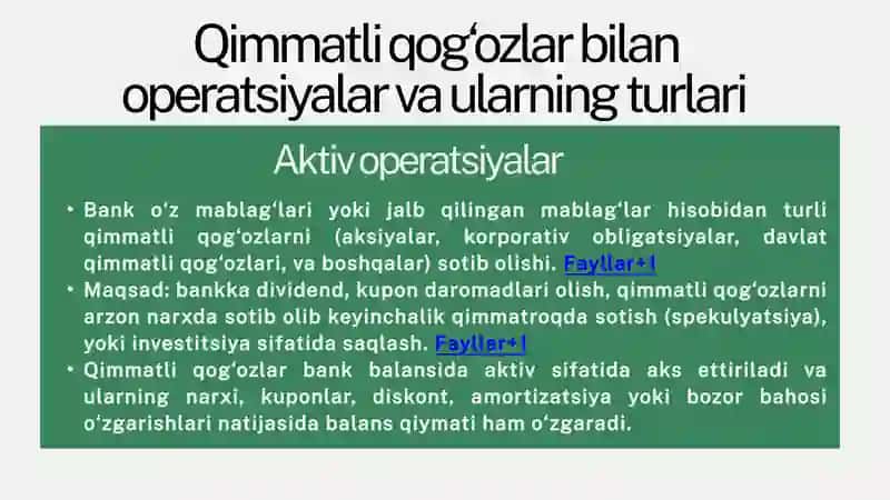 Qimmatli qog'ozlar 3