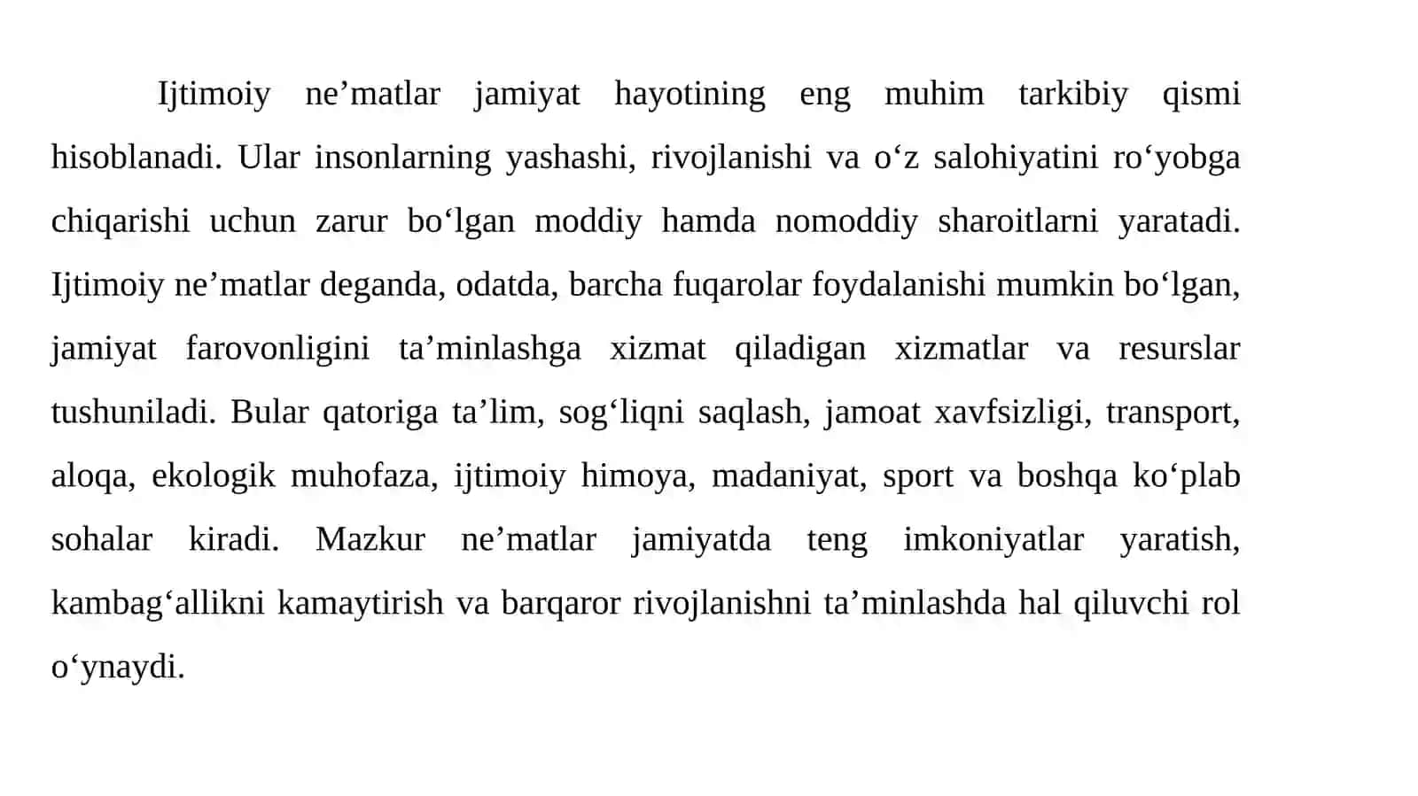 Ijtimoiy ne’matlar: samarali va raqobatli ta’minot 3