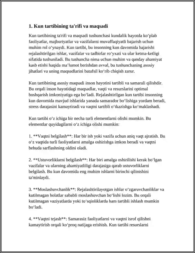 KUN TARTIBI VA UNING AHAMIYATI 3