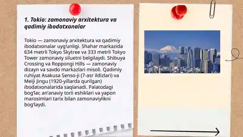 Tokio: zamonaviy arxitektura va qadimiy ibodatxonalar 3