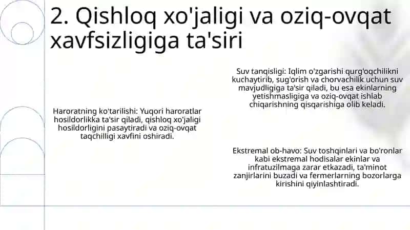 Iqlim O'Zgarishining Inson, O'Simlik Va Hayvonot Hayoti Va Faoliyatiga Ta'Siri 3
