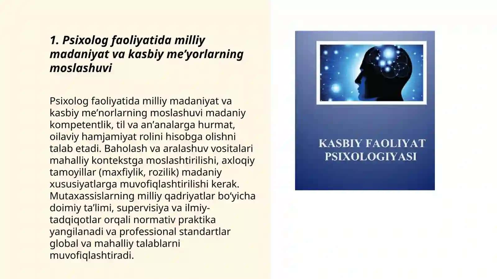 Psixolog faoliyatini etnik muammosi kasbiy meʼyorlarining oʻziga xosligi 3