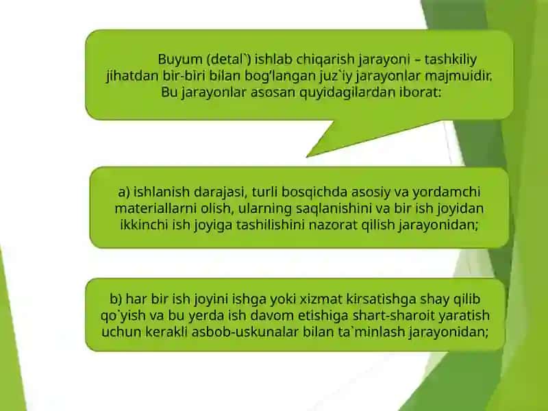 Ishlab chiqarish jarayoni va ishlab chiqarish operatsiyalari 3