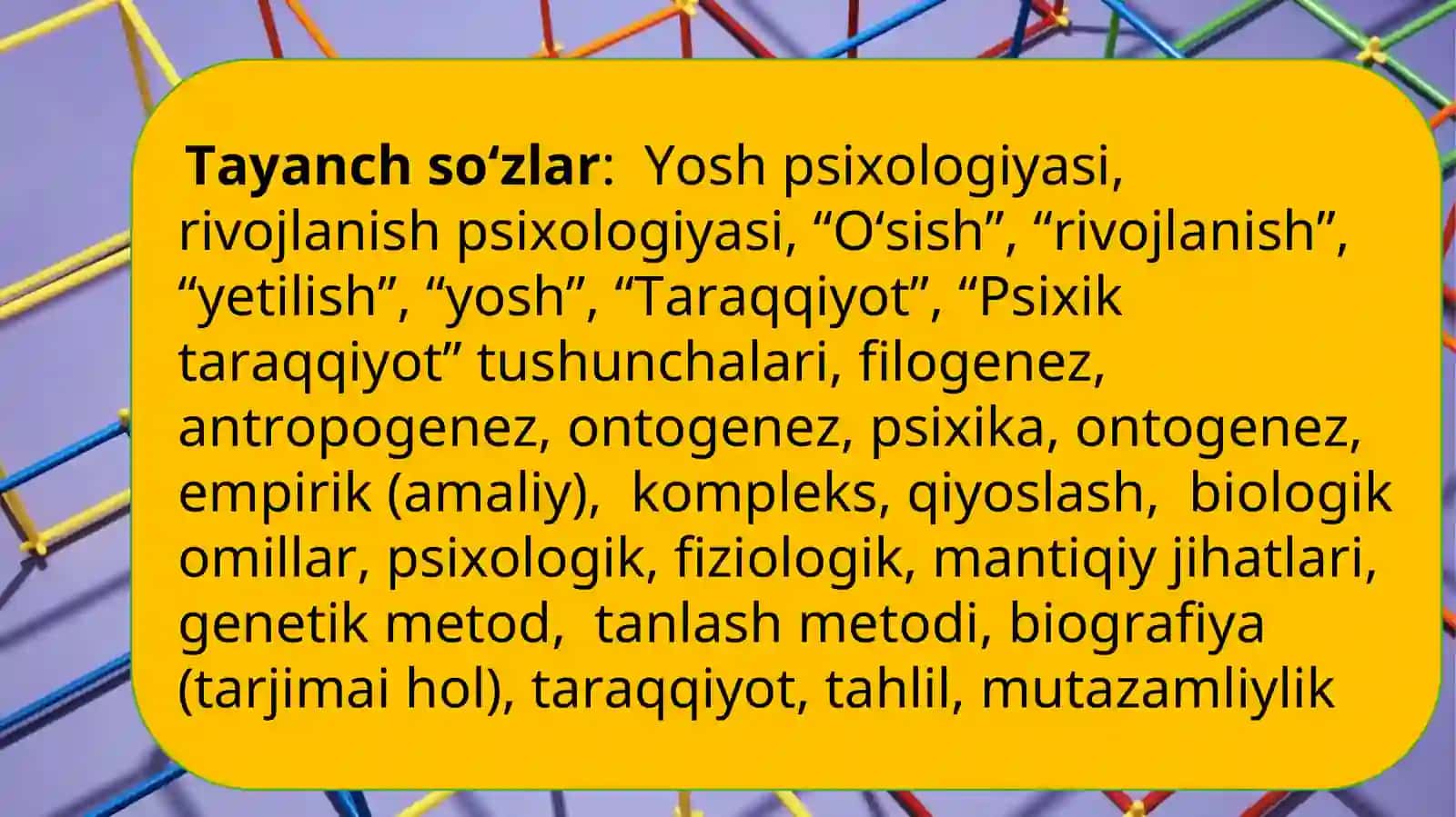 RIVOJLANISH PSIXOLOGIYASI FANI PREDMETI, METODLARI 3