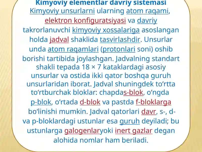 D.I.Mendeleyev davriy jadvali 3