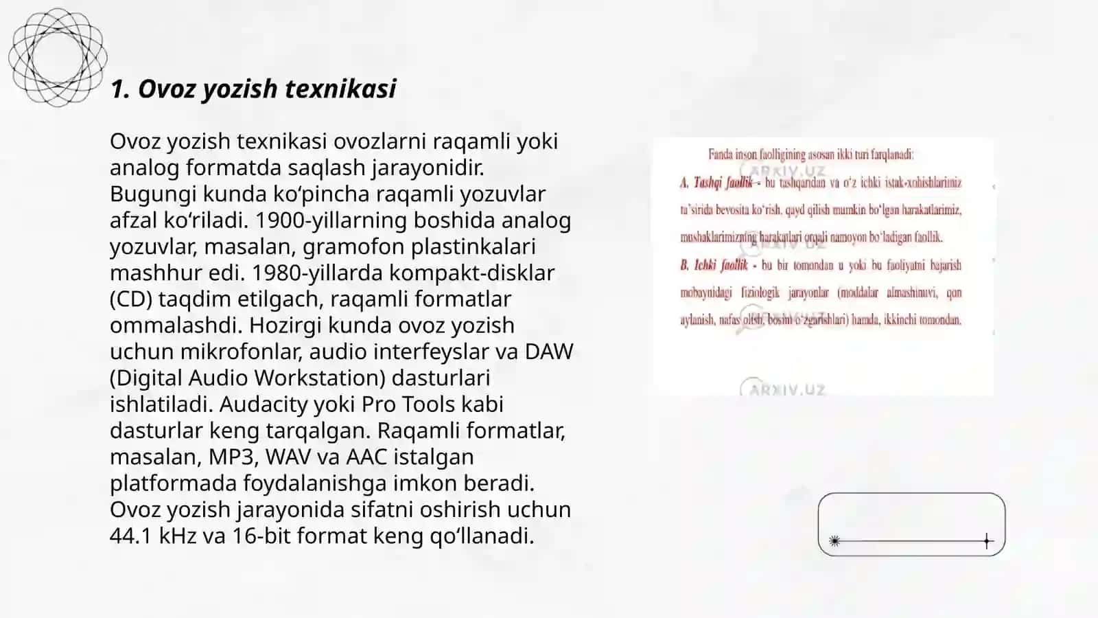 Ovoz yozish texnikasi 3