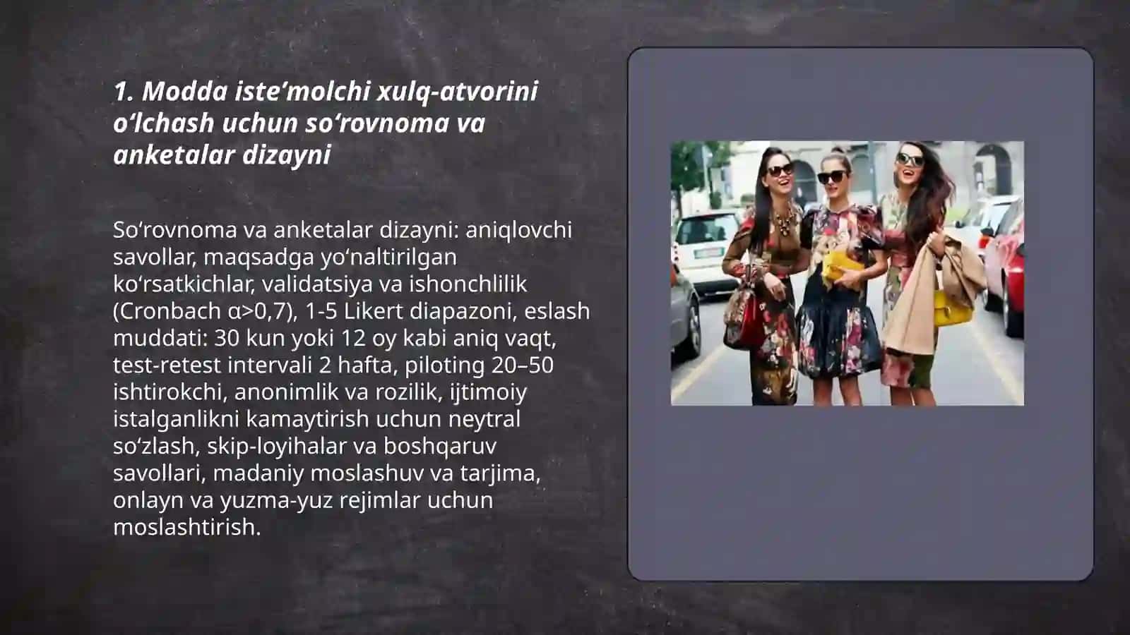 Modda isteʼmolchi xulq atvorini oʻrganish va sigmentatsiya usullari 3