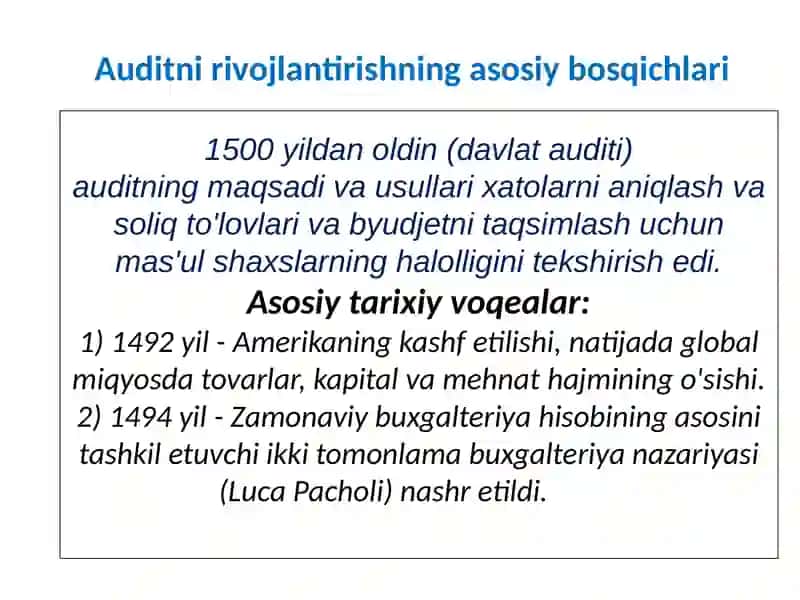 Audit faoliyati va xalqaro audit 3