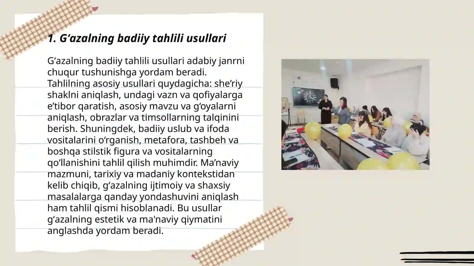 Navoiyshunoslik fanidan gʻazal tahlili 3