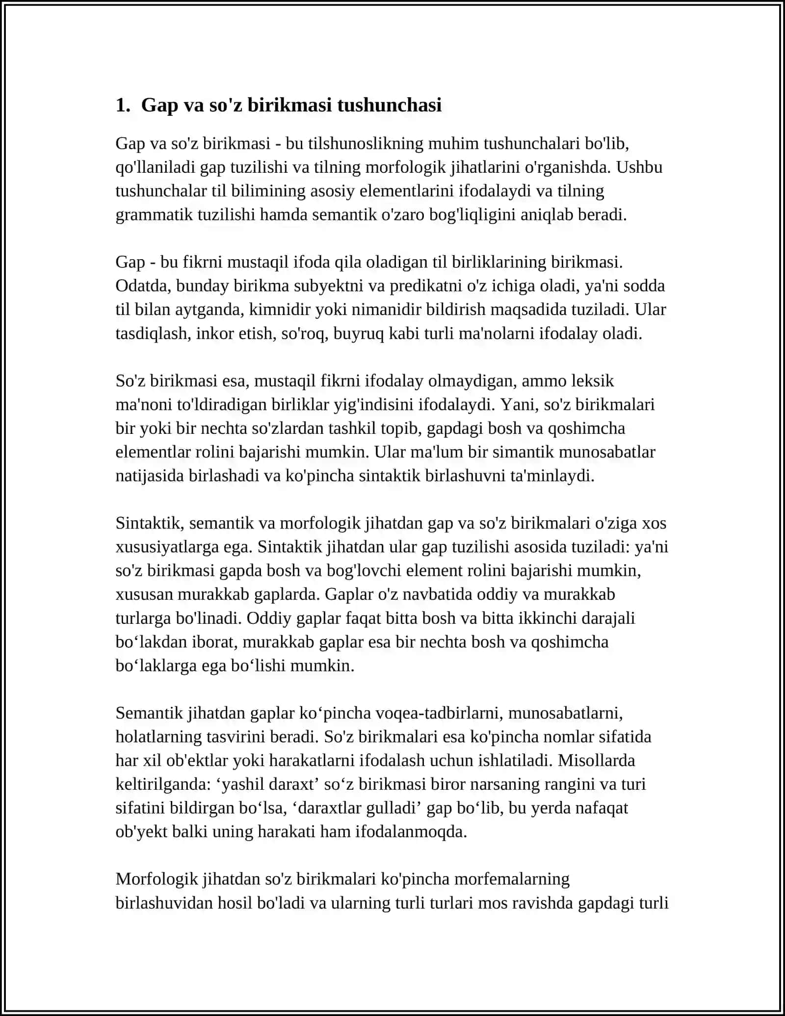 GAP VA SO'Z BIRIKMASI USTIDA ISHLASH YUZASIDAN 1-4SINFLAR UCHUN METODIK TAVSIYALAR 3