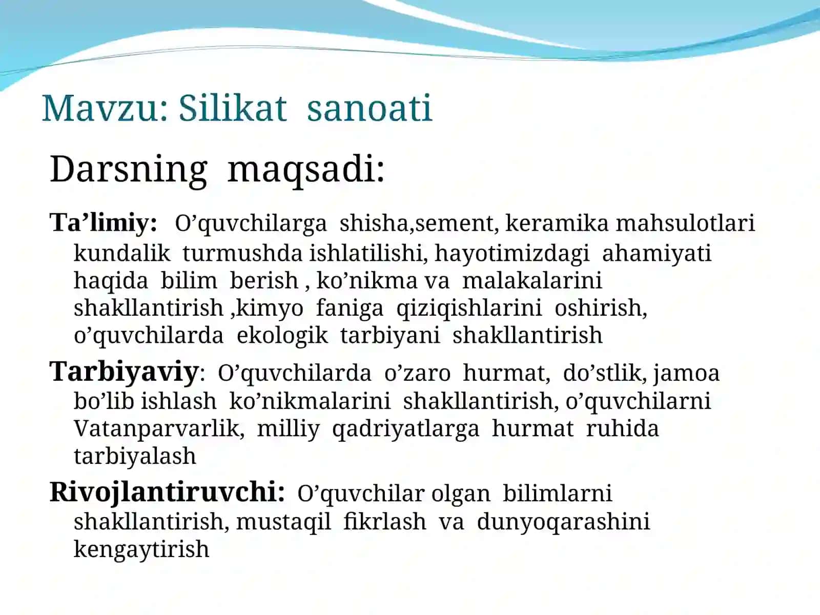 Silikat sanoati 3