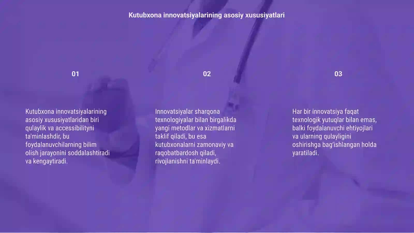 Kutubxonalar innovatikasining xususiyatlari 3