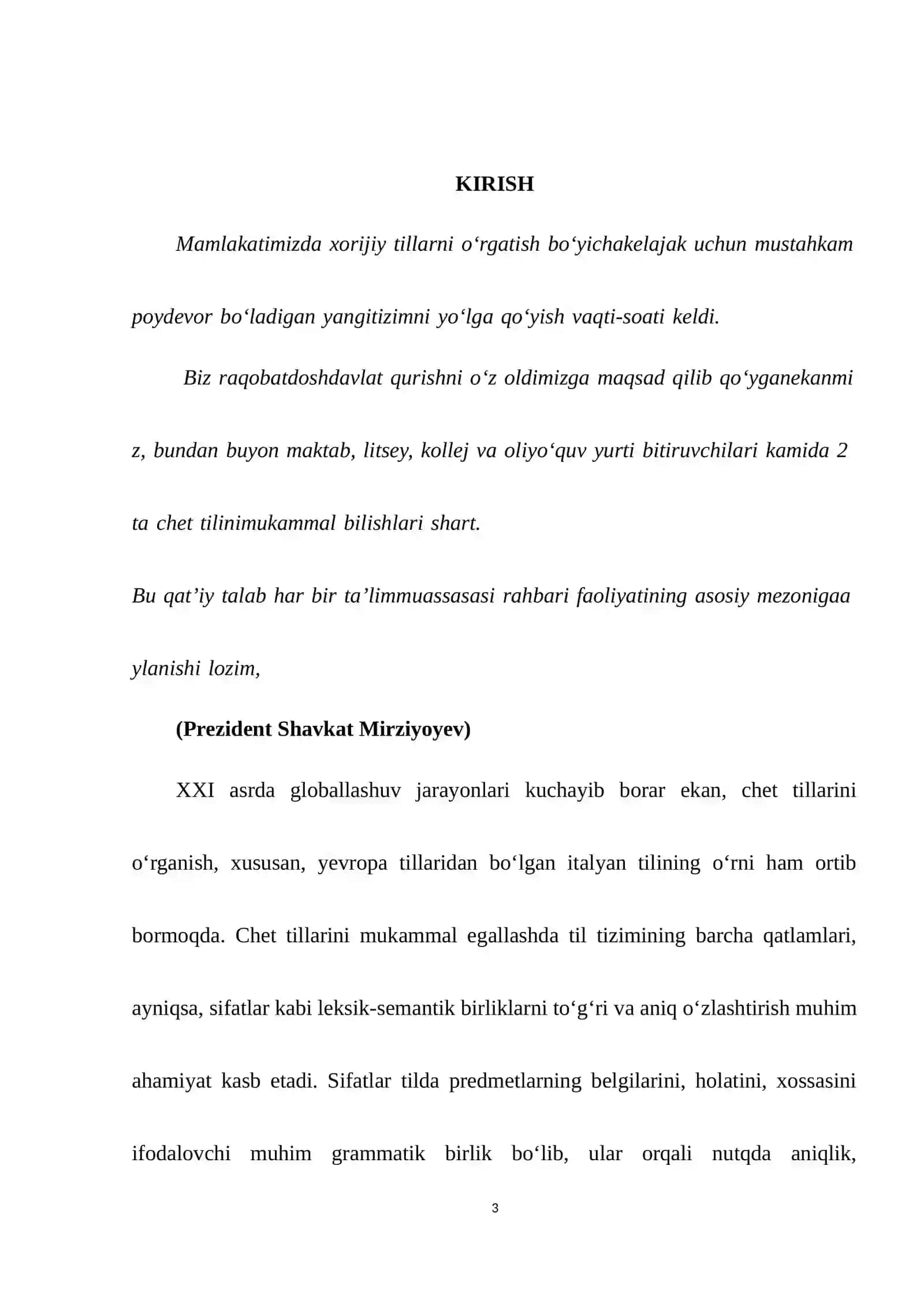 SIFATNING ODDIY, QIYOSIY VA ORTIRMA DARAJASI 3