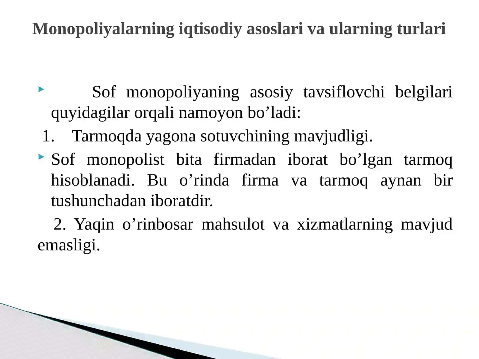 Monopoliyani tartibga solish va adolatli raqobatni ta’minlash siyosati 3