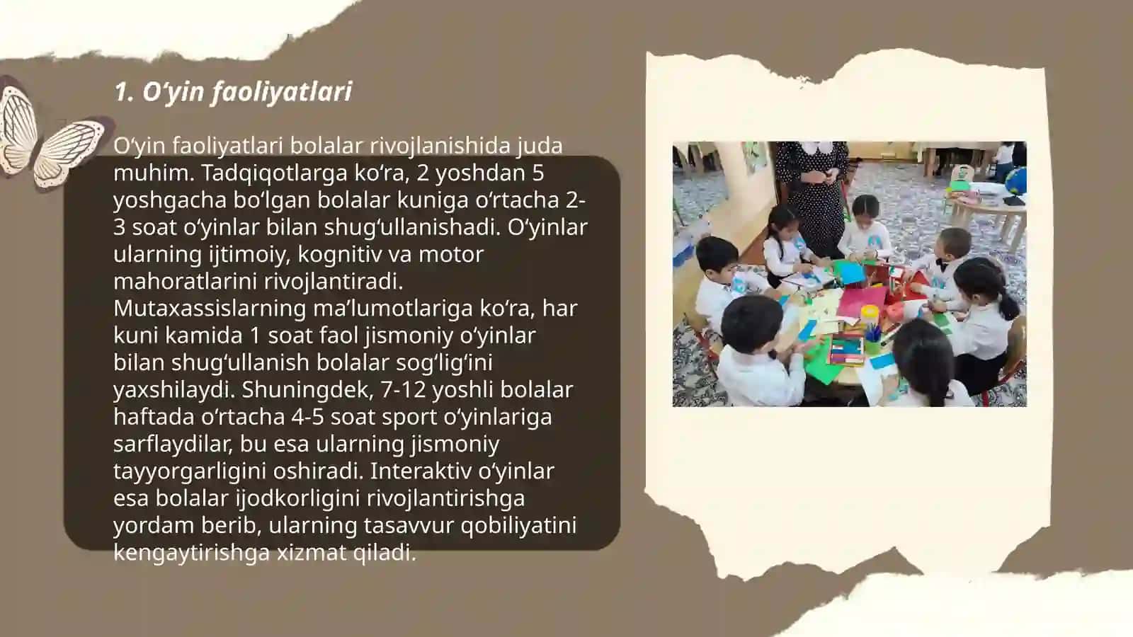 O‘yin faoliyatlari 3
