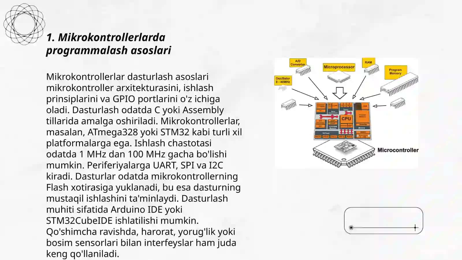 Mikrokontrollerlarda yuguruvchi olov dasturi 3