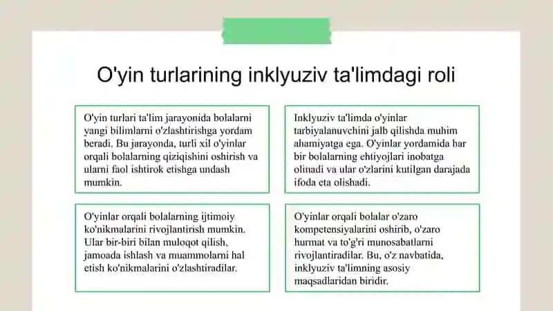 Inklyuziv taʼlim oʻyin texnologiyasidan foydalanish 3