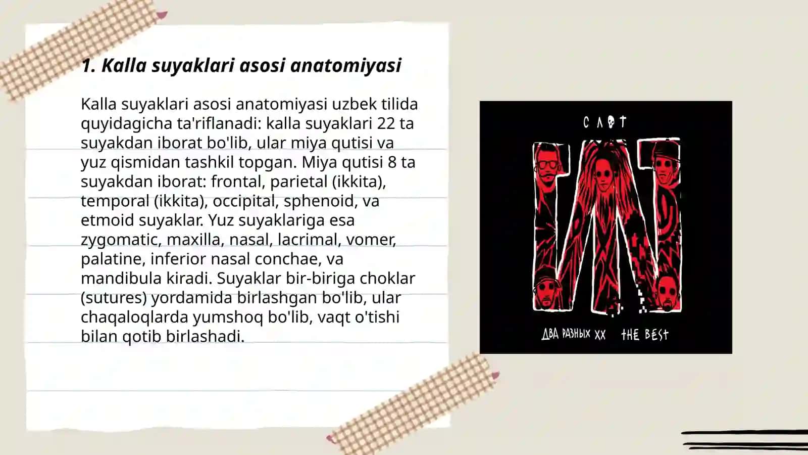 Kalla suyaklari asosi. Bo’shliqlar. Chuqurlar. Kanallar 3