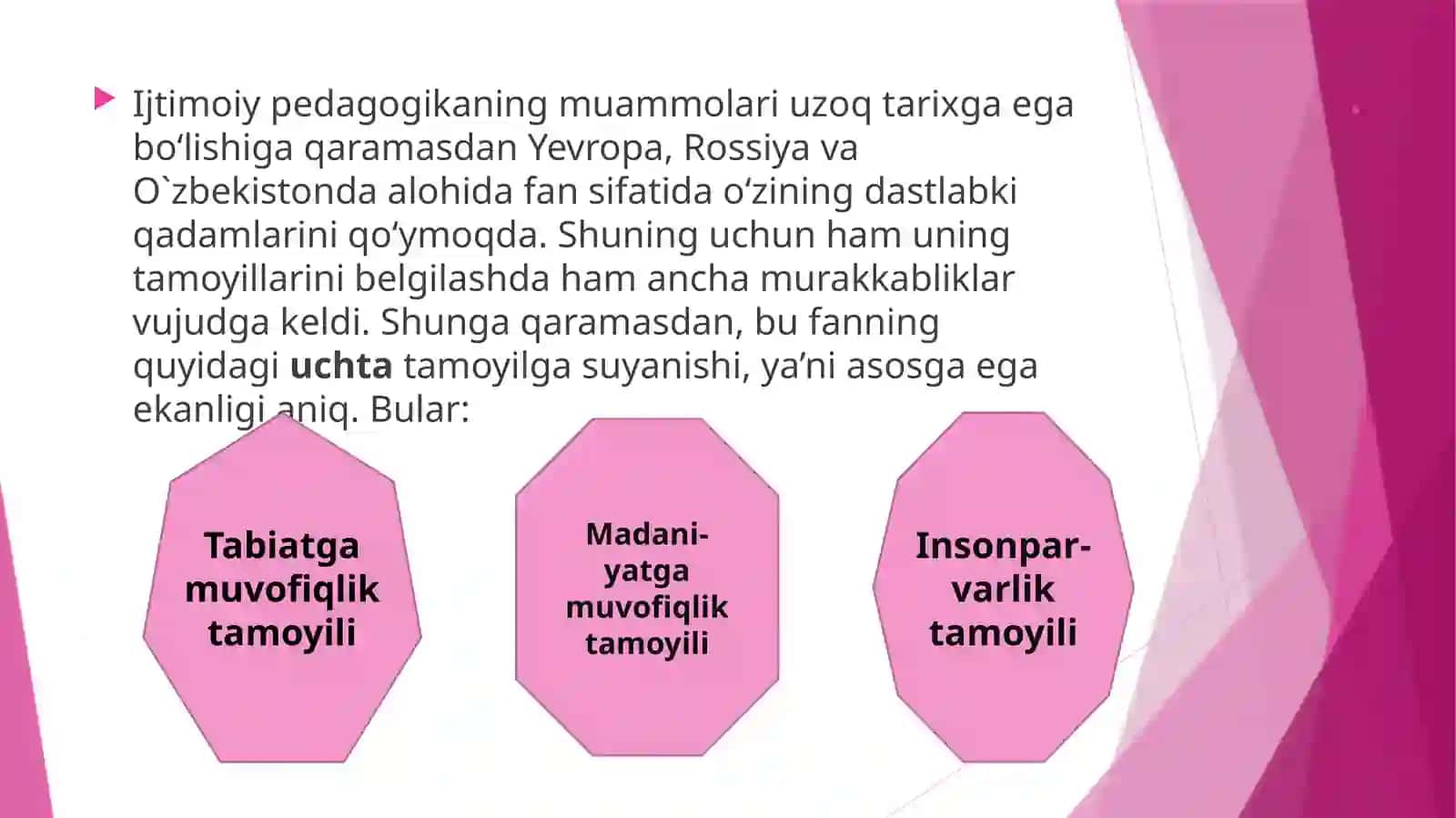 Ijtimoiy pedagogikaning tamoyillari, kategoriyalari va mexanizmlari 3