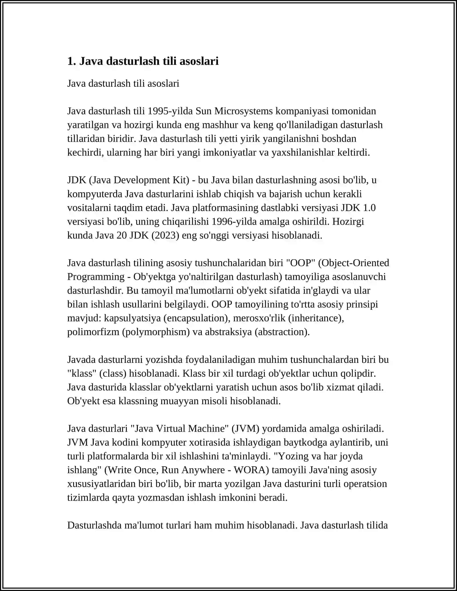 JAVA TIZIMI ORQALI PEDAGOGIK ILOVALAR YARATISH TEXNOLOGIYASI 3