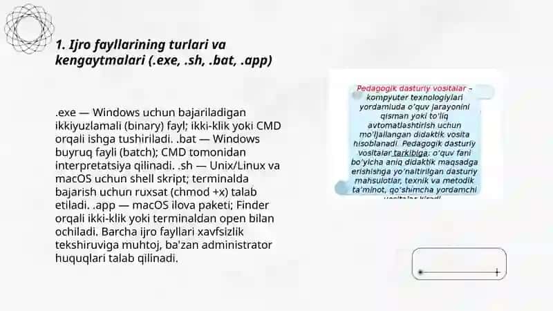 Ijro qiluvchi dasturlar va ulardan foydalanish 3