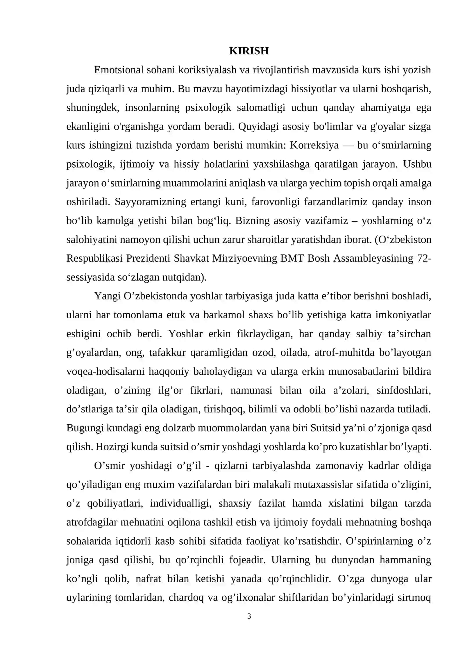 KURS ISHI "Himoyaga tavsiya etilsin" 3