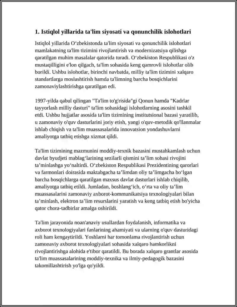 ISTIQLOL YILLARIDA OʻZBEKISTONDA TAʼLIM TIZIMI 3