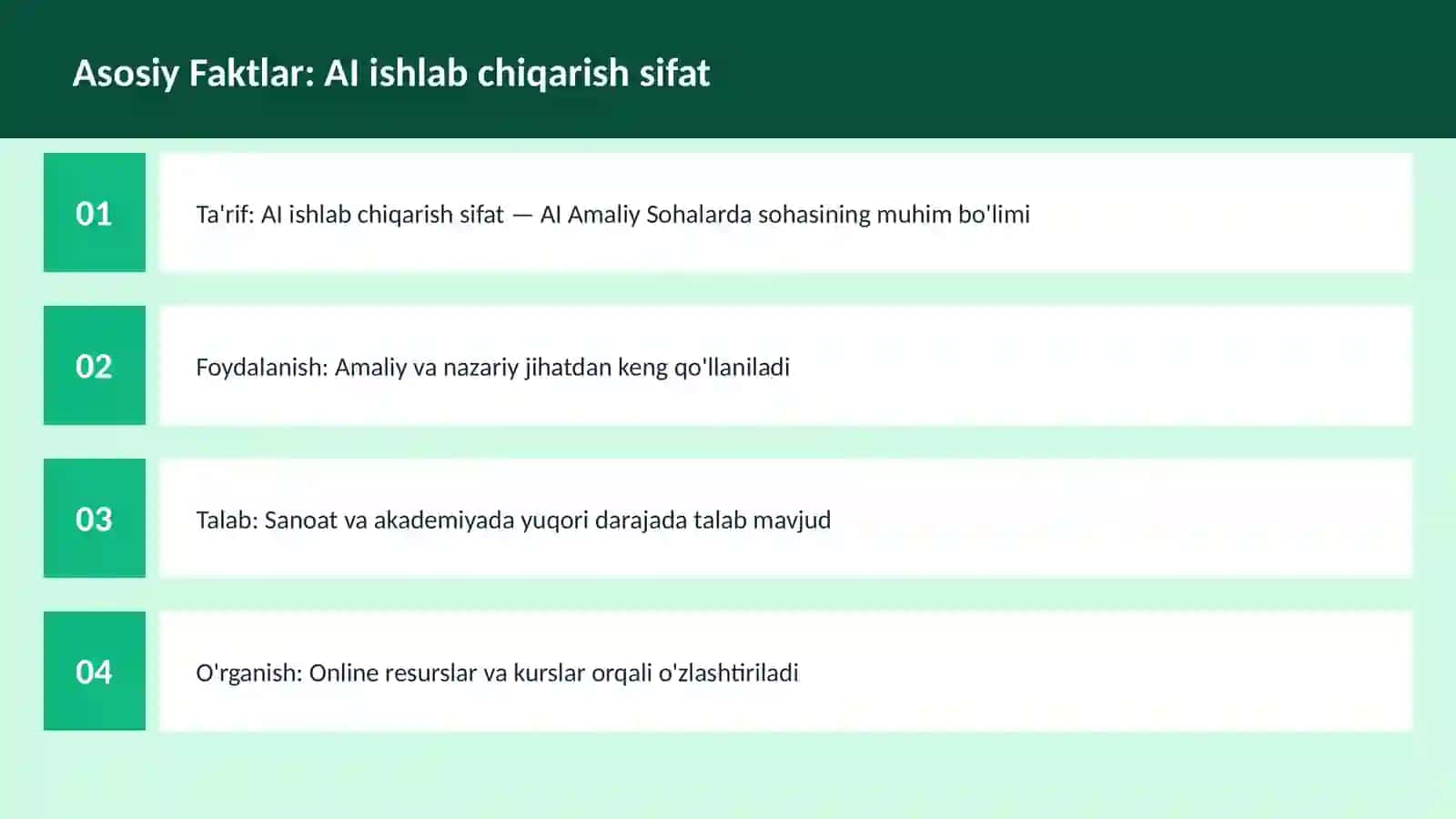 AI ishlab chiqarish sifat 3