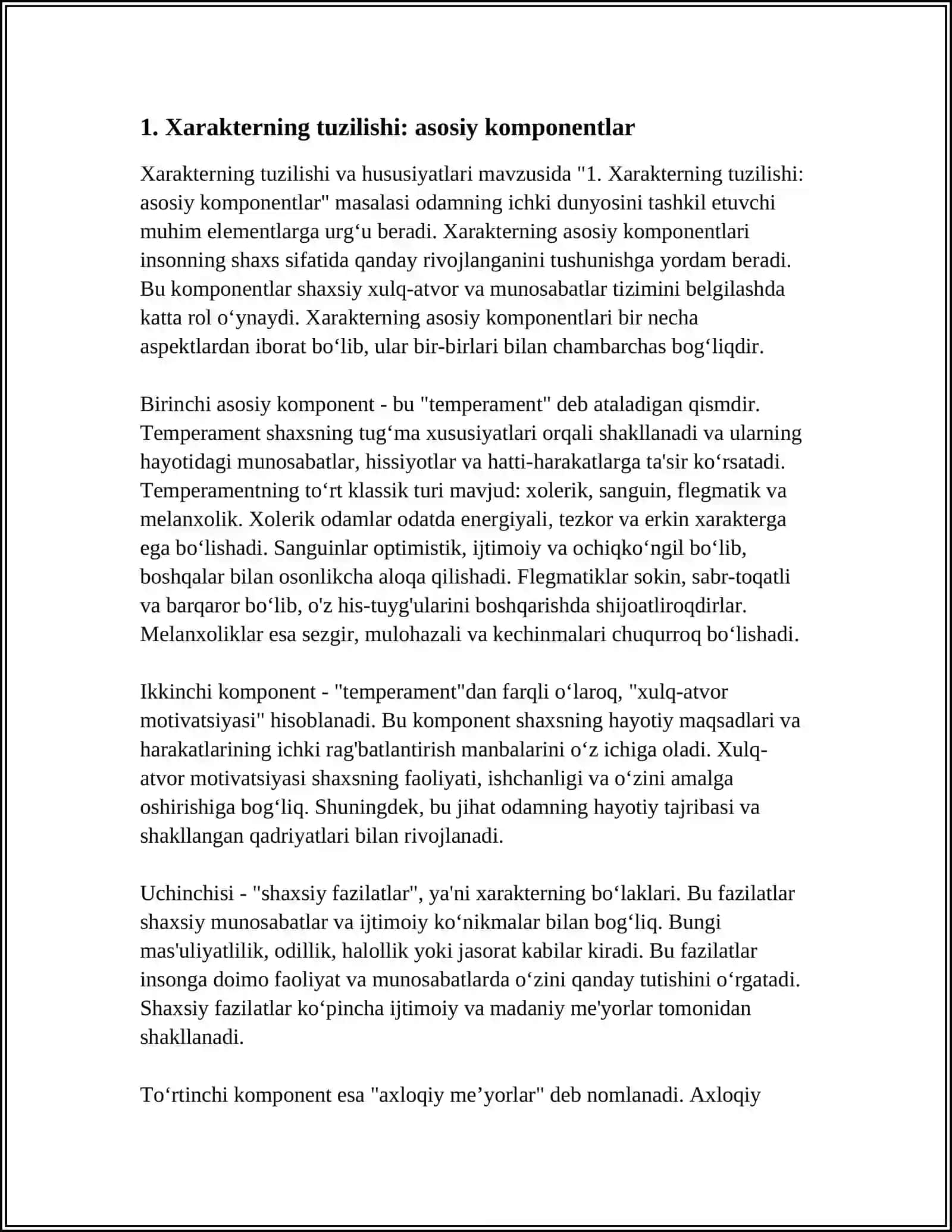 HARAKTER TUZILISHI VA HUSUSIYATLARI 3