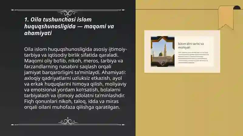 Islom Huquq shunosligida Oilavoy G'ayrati 3