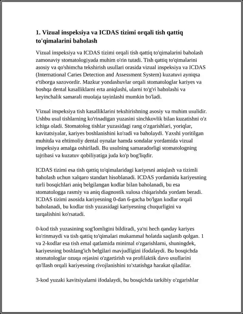 TISH QATTIQ TOQIMALARINI ASOSIY VA QOSHIMCHA TEKSHIRISH USULLARI 3