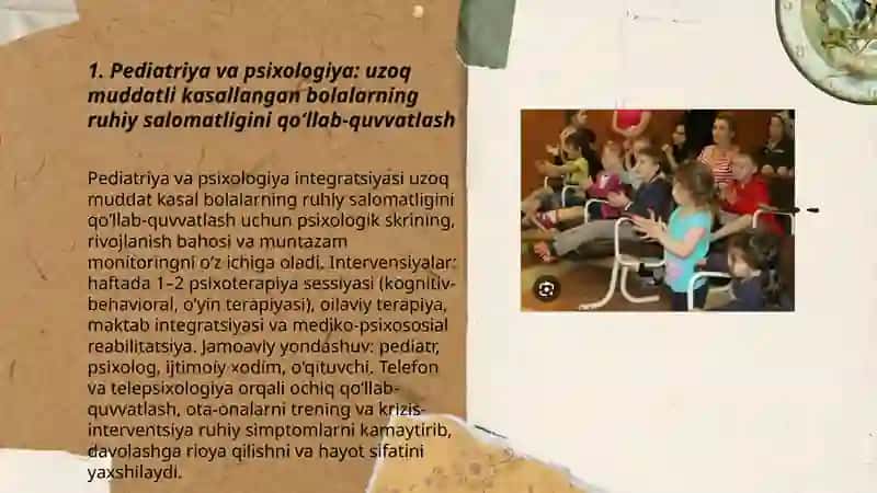 Uzoq muddatli kasallangan bolalarni davolashda fanlararo bogʻliqlik 3