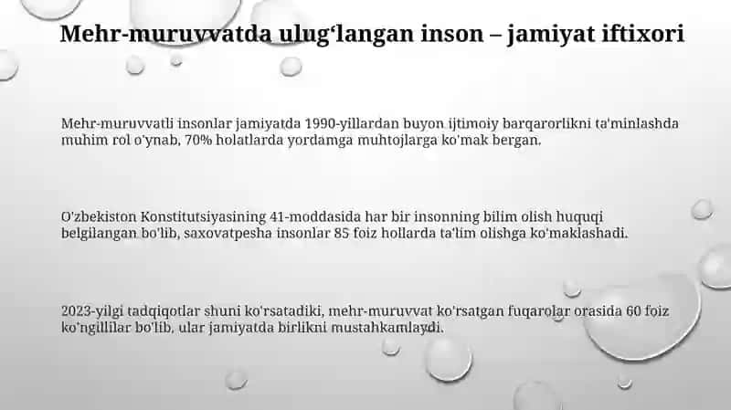 Mehrda ulug‘langan inson – jamiyat iftixori 3