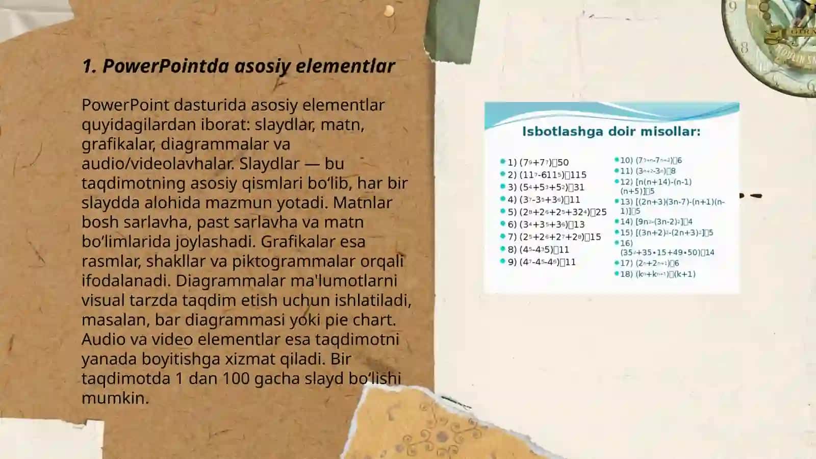 PowerPointda asosiy elementlar 3
