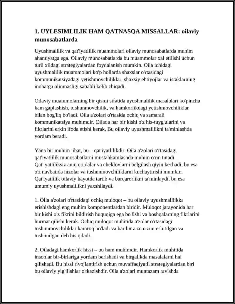 UYLESIMLILIK HAM QATNASQA MISSALLAR 3