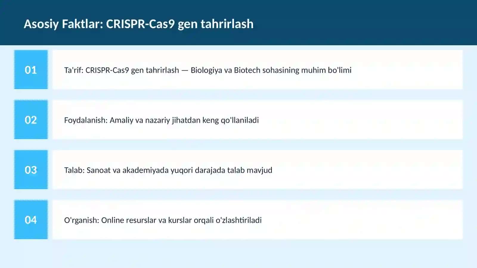 CRISPR-Cas9 gen tahrirlash 3