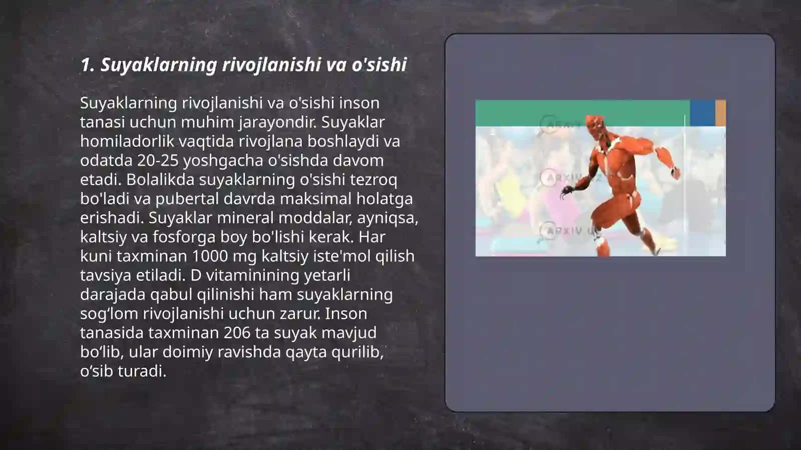 Organizmdagi suyaklarning yosh xususiyatlari va xillari.Bolalarning qaddi-qomatning shakllanishi va kamchiliklari 3