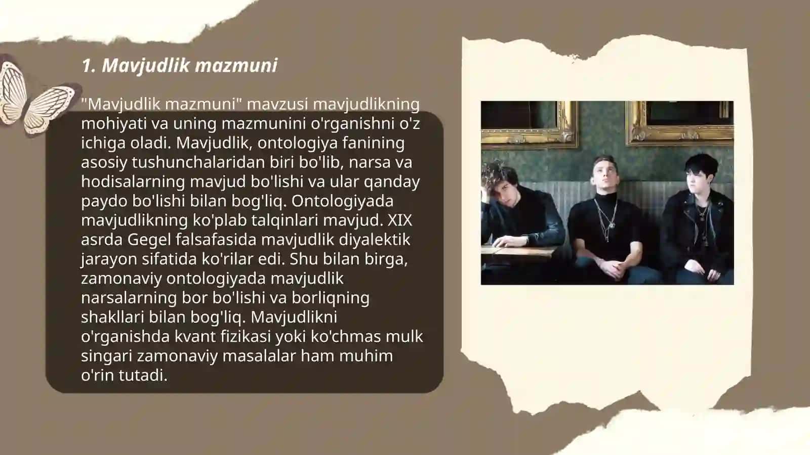Mavjudlik mazmuni 3