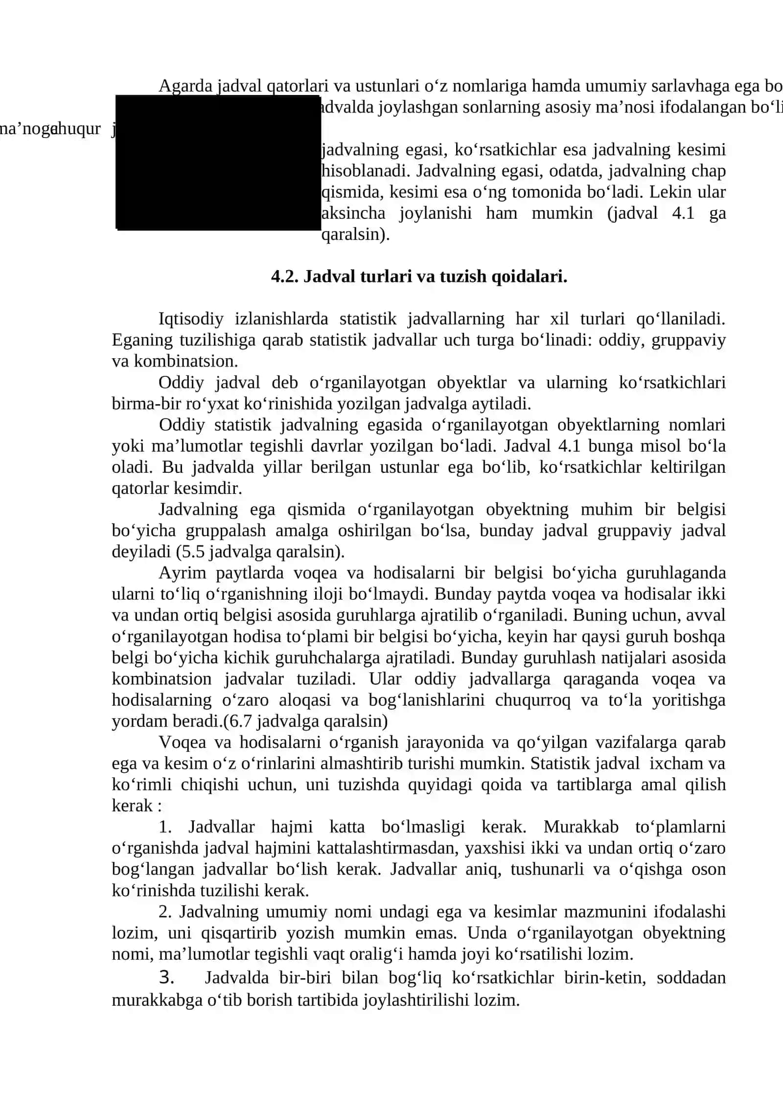 Statistik ma’lumotlarni taqdim etish usullari. Jadvallar va grafiklar 3