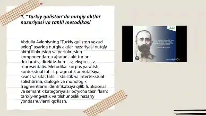 "Turkiy guliston yoxud axloq "asar tilida nutqiy akt tahlili 3