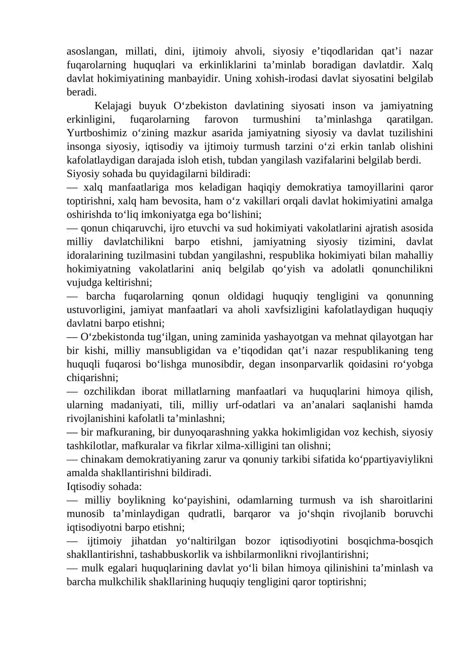 O‘zbekistonning O‘ziga Xos Istiqlol va Taraqqiyot Yoli 3