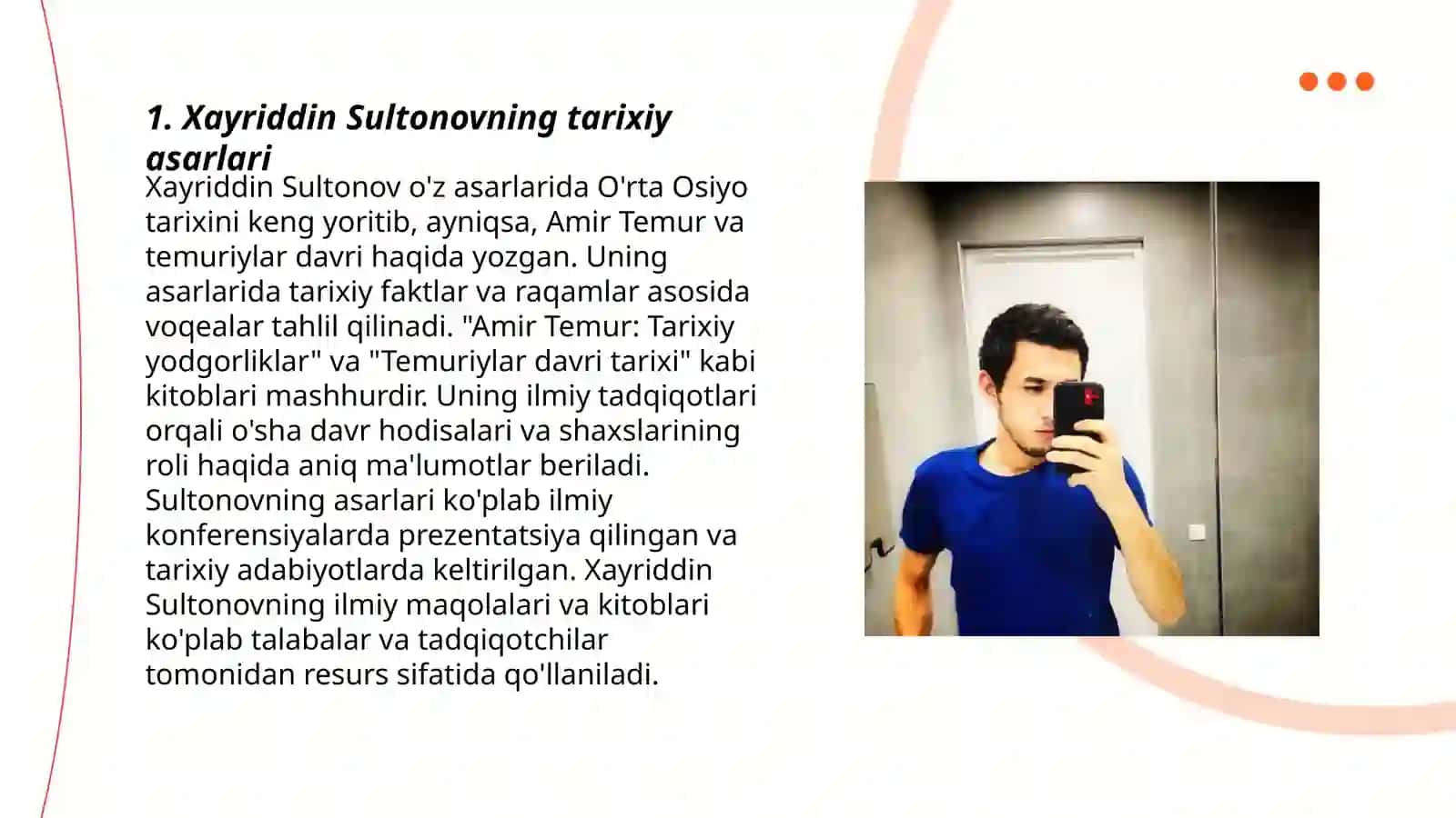 Xayriddin Sultonov asarlarida tarixiylik va zamonaviylik ma'ruzasi 3