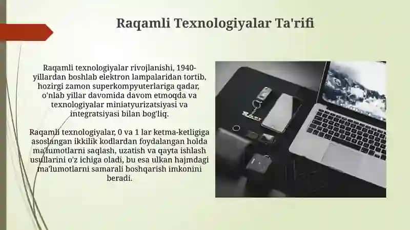 Raqamli texnologiyalar va ularning rivojlanish texnikasi 3