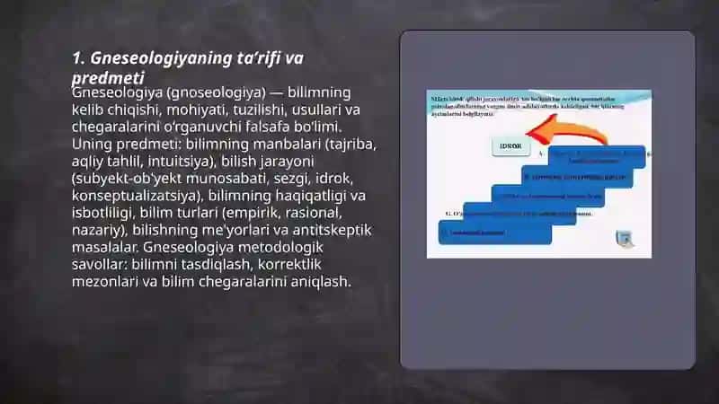 Gneseologiya bilish haqidagi ma'lumot 3