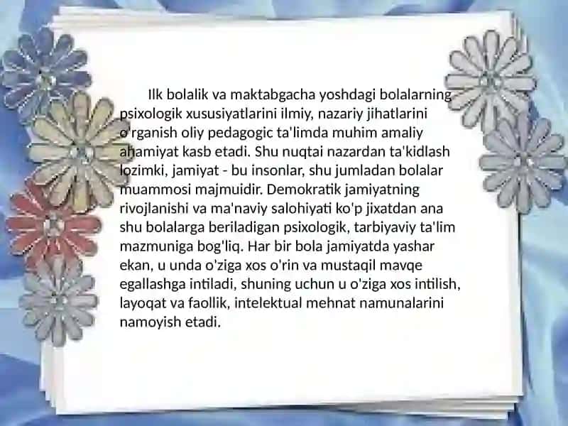 Psixologiya fanidagi slayd 3