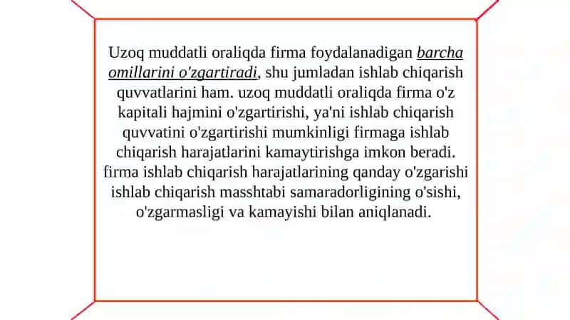 Uzoq muddatli oralig'a 3