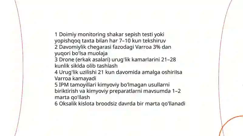 Asalarilarning zararkunandalariga qarshi kurashish choralari 3